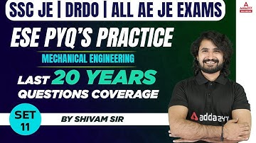 SSC JE/DRDO 2022 | Mechanical Engineering | Previous Year Question Paper #11 | By Shivam Sir