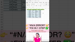 #N/A Error in Excel? Fix it in 1 step