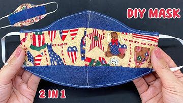 New 2 In 1 Cute Face Mask!  Diy Breathable Mask Easy Pattern Sewing Tutorial | Mask Making Ideas |