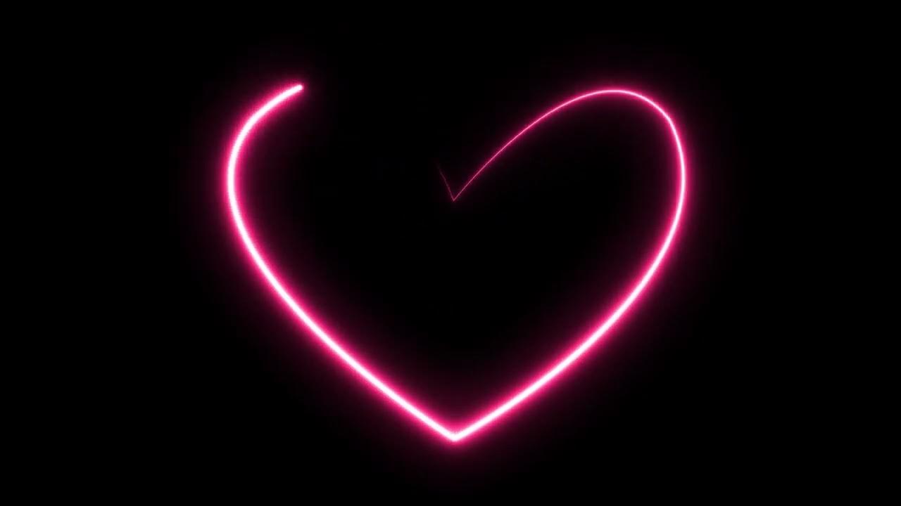 Heart Overlay New Pink Neon Heart Overlay Heart Video Hd Heart