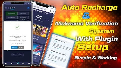 Effortless Game Auto Recharge & Nickname Verification Plugin Setup. 🔥