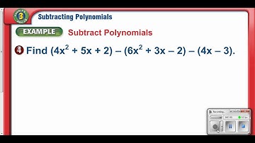 Lesson 3 - Subtracting Polynomials.avi