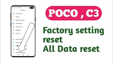 POCO C3 , Factory setting reset All Data reset How to reset factory setting
