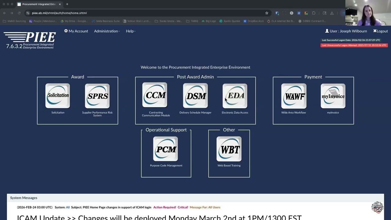 SneakPeak of Member Only GovScraper Session -  DEEP Dive of PIEE & WAWF