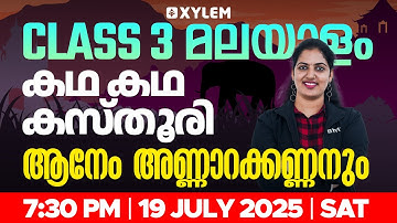 Class 3 Malayalam | കഥ കഥ കസ്തൂരി - ആനേം അണ്ണാറക്കണ്ണനും | Xylem Class 3