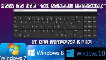 How to enable On-Screen Keyboard in All Windows  (7/8/10) | Tech Solution |