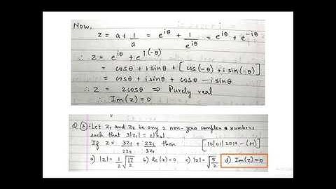 Complex numbers JEE Mains Jan 2019 problems detailed solutions