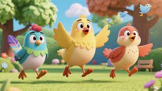 Three Feathered Friends Go Tweet Tweet | Fun Nursery Rhymes &amp; Kids Songs
