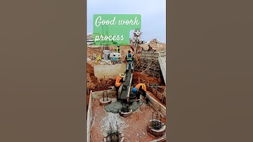 Casting concrete block of spun pile #shorts #construction