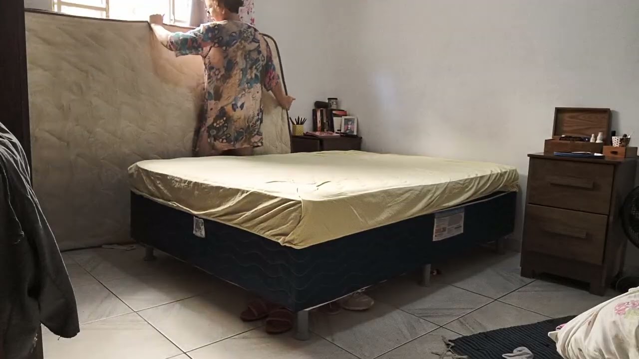 Tirei o colchão fiquei só com a box