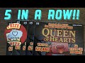 ❤️NEW!! $5 QUEEN OF HEARTS!!❤️ 5 IN A ROW!!❤️ OHIO LOTTERY SCRATCH OFFS!!❤️