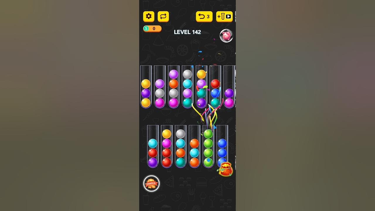 Прохождение ball sort. Прохождение ball sort