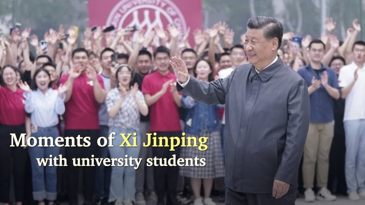 Moments of Xi Jinping with university students