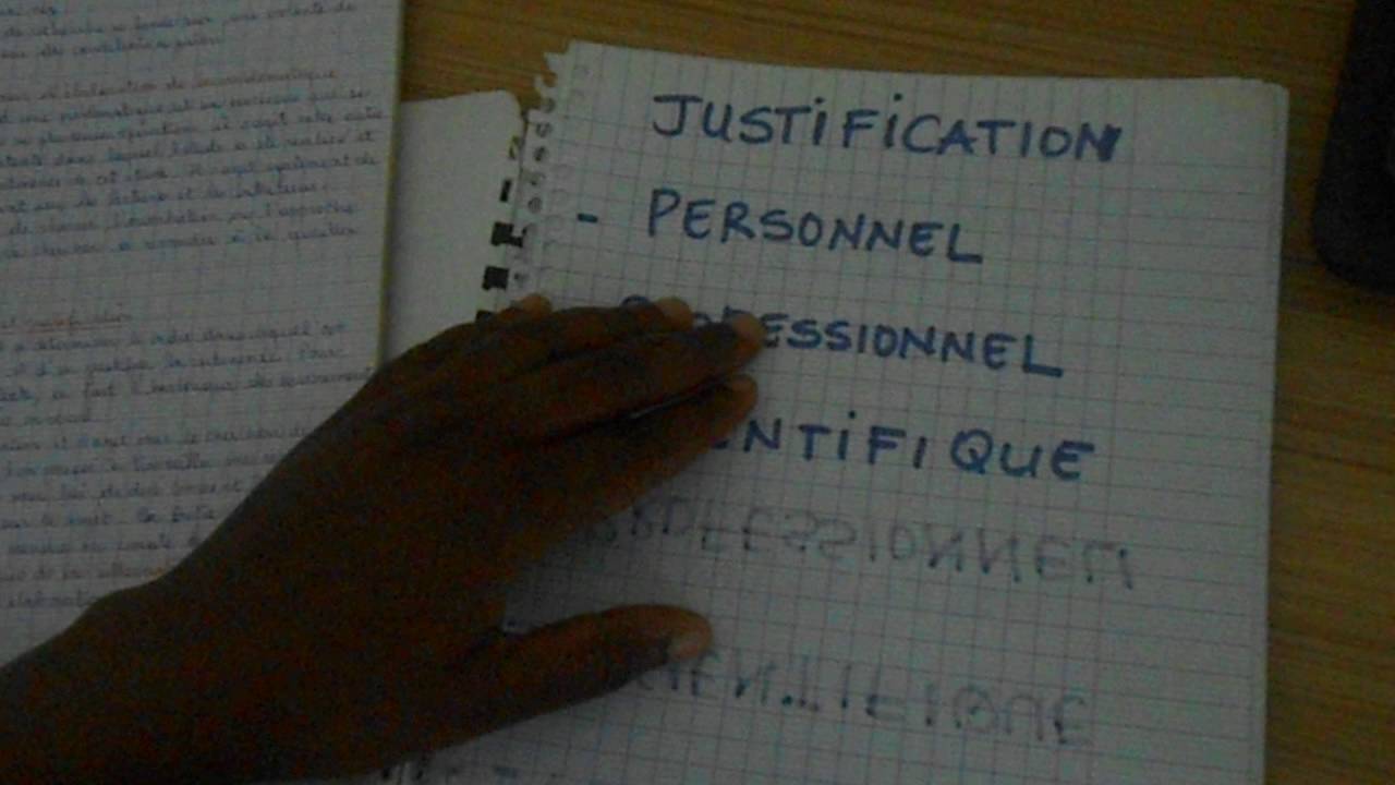 RÉDIGER SON MEMOIRE: Contexte et Justification 3ieme Partie - YouTube
