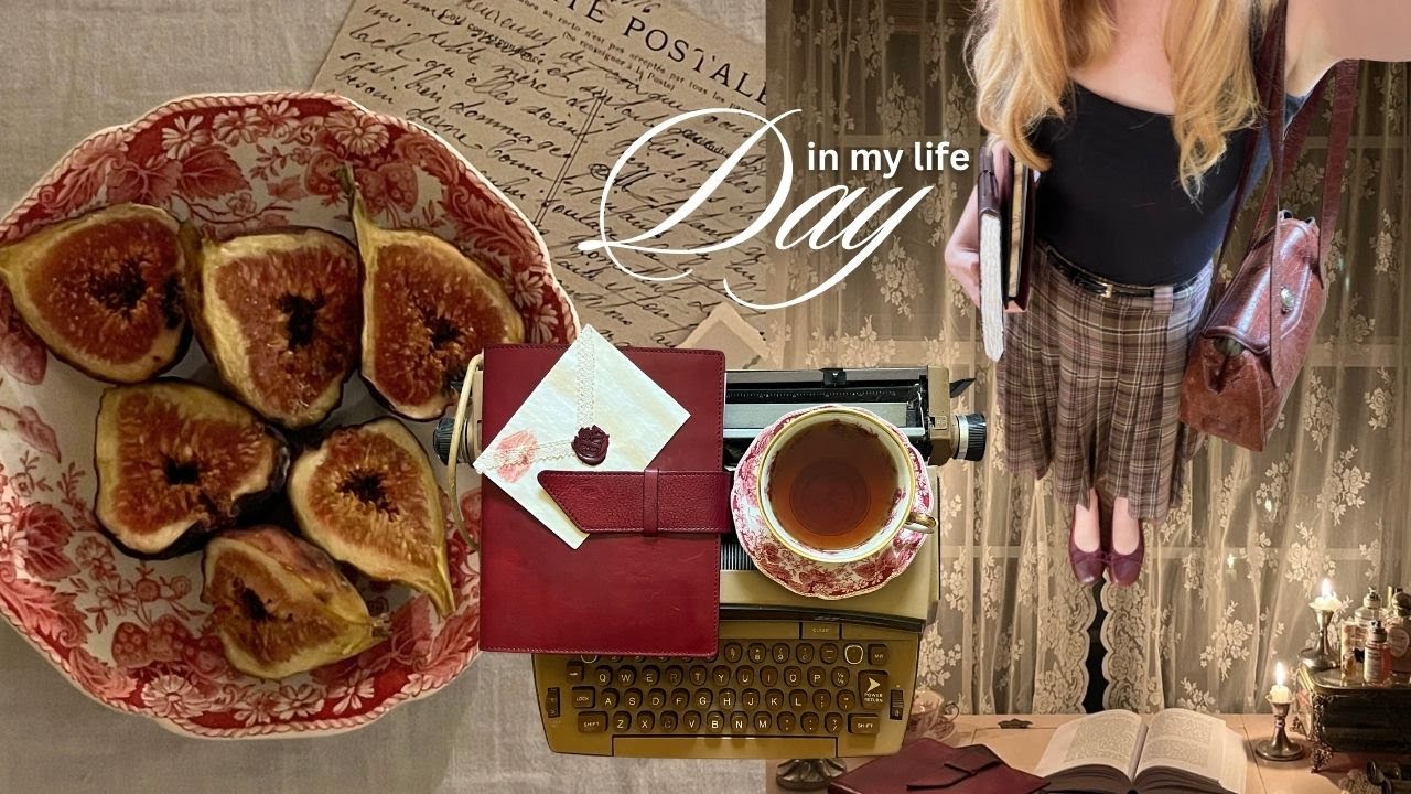 day in my life: cozy library + baking bread