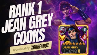Rank 1 Jean Grey cooks in Battlegrounds Guide BG Showcase