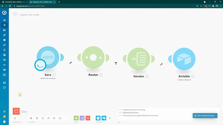 Pull invoice data from Xero to Airtable by Integromat