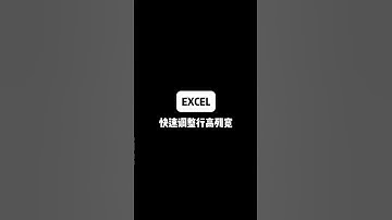 一招教你快速调整行高列宽#Excel#excel技巧 #办公室小技巧
