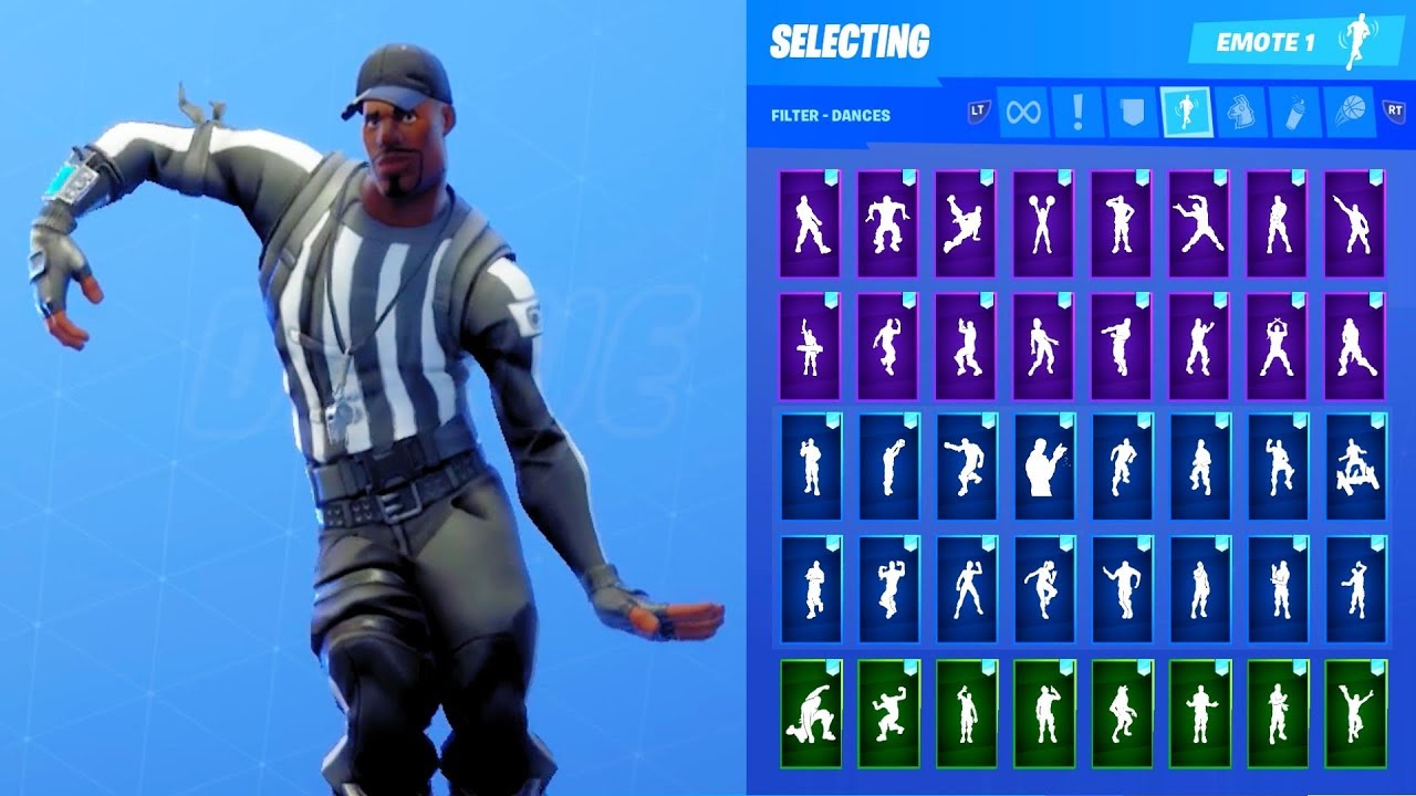 striped soldier skin showcase with all fortnite dances emotes - striped soldier fortnite