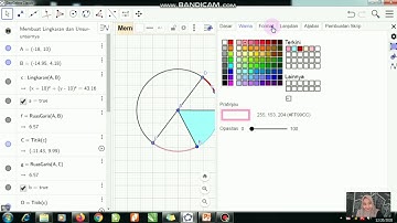 Membuat Lingkaran dan Unsur-unsurnya, Menentukan Luas dan Keliling Lingkaran Menggunakan Geogebra