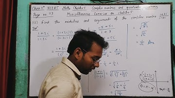 Find the modulus and argument of the complex number 1+2i/1-3i #q13#misc#ch5#pgn113#ncer#cannyclasses