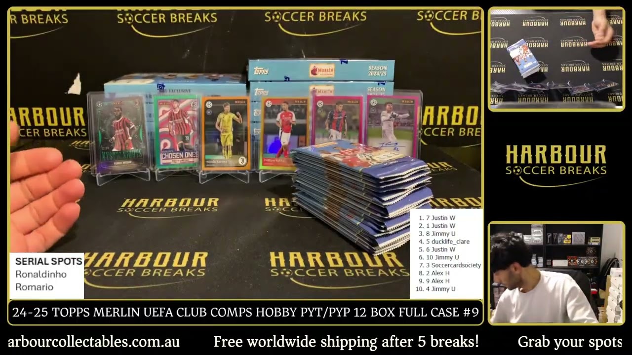 Break #9 - 24/25 Topps Merlin UEFA Club Competitions HOBBY PYT/PYP 12 Box Full Case