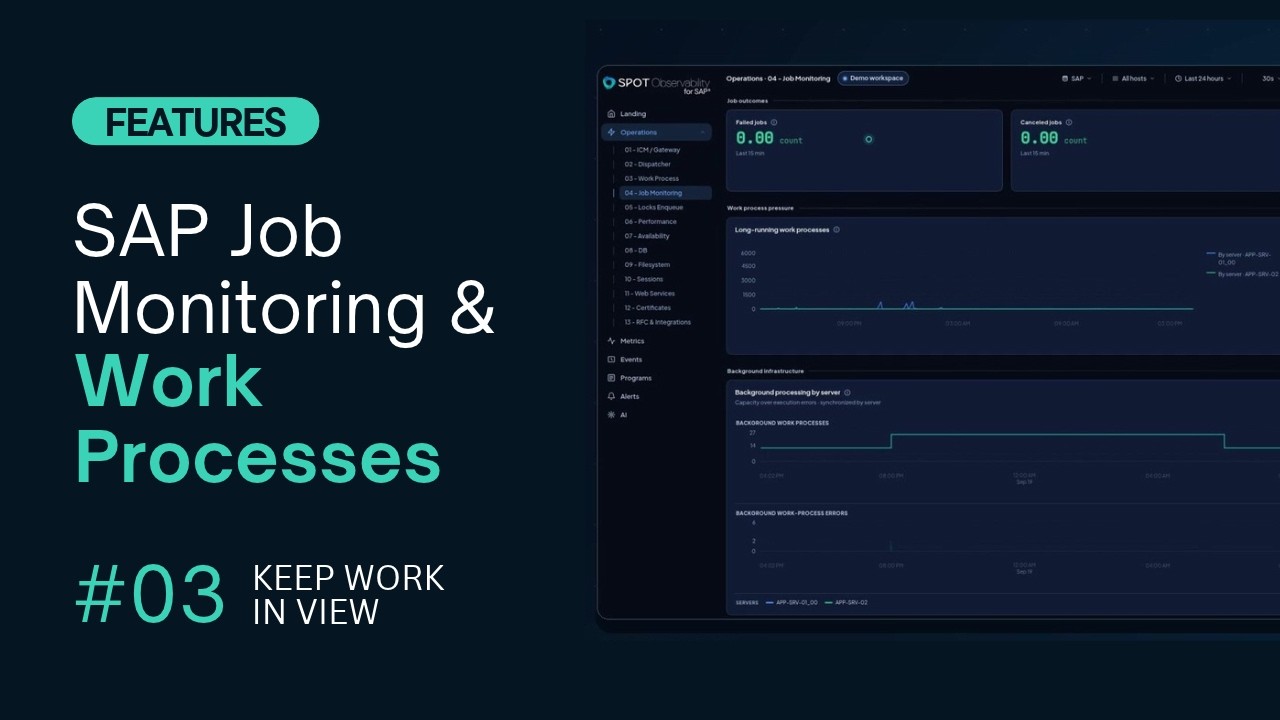 SAP Job Monitoring & Work Process Analysis | SPOT Observability for SAP