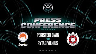 Peristeri bwin v Rytas Vilnius - Press Conference | BCL 2023