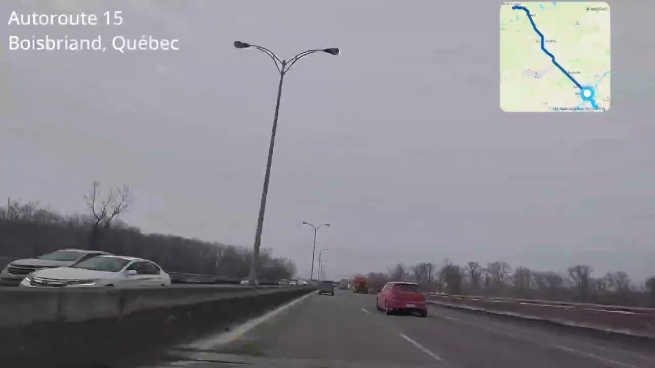 4K Timelapse | 2026 FEB | Laval to Parc FUN Saint-Sauveur