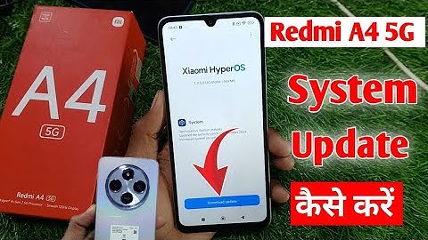 Redmi A4 5G Mobile Update Kaise Karen | how to system update in redmi a4 5g