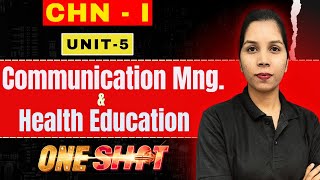Community health nursing I - One Shot Class - Unit 5 Communication management and health education