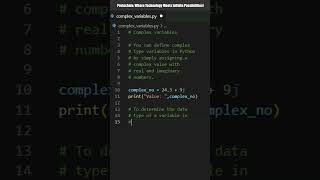 How to: Complex variables in Python