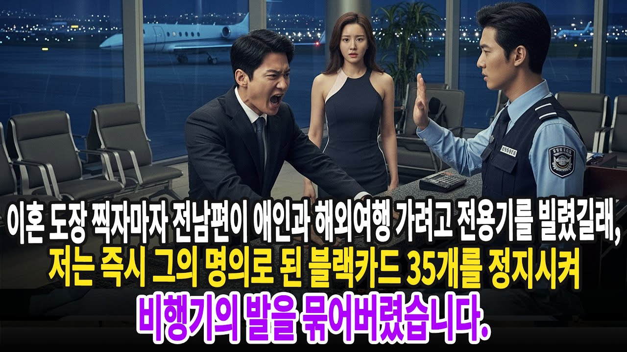 이혼 도장 찍자마자 전남편이 애인과 해외여행 가려고 전용기를 빌렸길래, 저는 즉시 그의 명의로 된 블랙카드 35개를 정지시켜 비행기의 발을 묶어버렸습니다.
