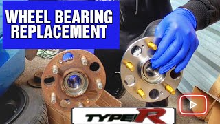 HOW TO - REPLACE HONDA CIVIC TYPE R REAR WHEEL BEARINGS (EP3)