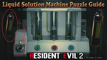 Resident Evil 2 Remake 1st Scenario Drug Testing Lab Liquid Solution Machine Puzzle Guide