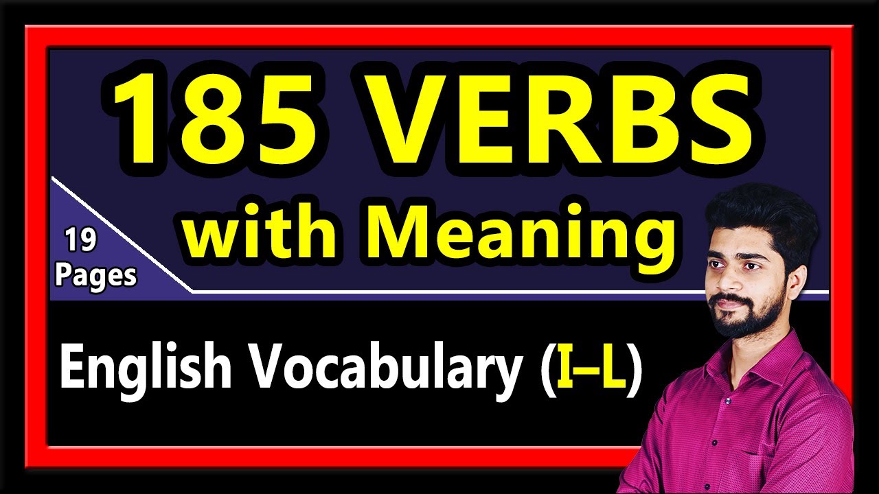 Verb Vocabulary with Hindi Meaning & Pronunciation | English Vocabulary | 185 English Words (I–L)