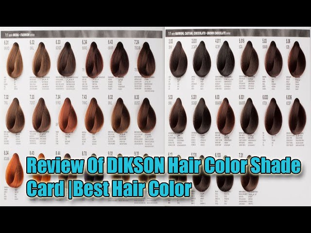 Review Of Dikson Hair Color Full Shade Card DetailBest Hair Color  YouTube