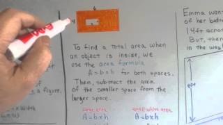 Grade 4 Math 13.5, Finding Area When Another Shape is Inside