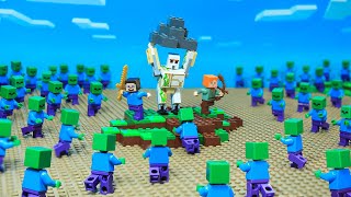 Jumpscare in Lego Minecraft: Zombie Villagers Attack - LEGO Minecraft Animation - Stop Motion