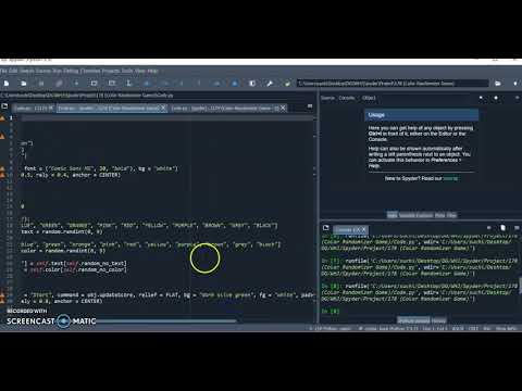 Darsh Garg / Project - 178 (Color Randomizer Game) / WhiteHat Jr / Python Coding / Spyder