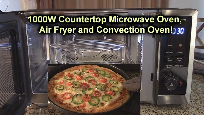 How to use the Toshiba ML-EC42P microwave's air fry function 