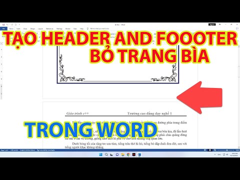 Cách Tạo Header And Footer Trong Word Bỏ Trang Bìa 2023 mới nhất