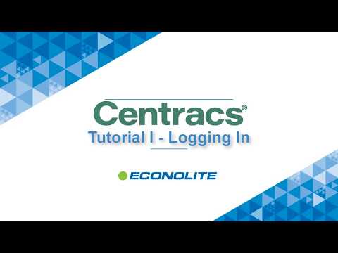 Centracs Tutorial I   Login