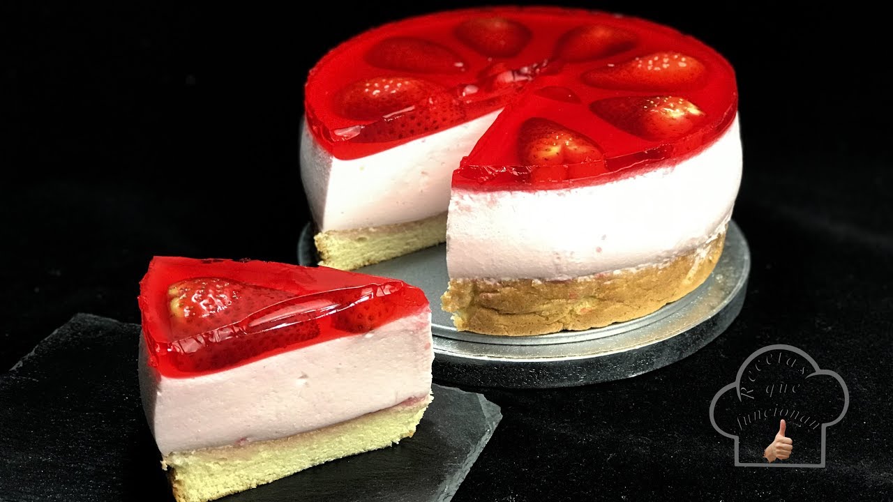Tarta fácil de Cremosa crema de fresas - La receta que Funciona