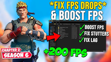 Fix FPS Drops in Fortnite - Boost FPS (Chapter 2 Season 6)