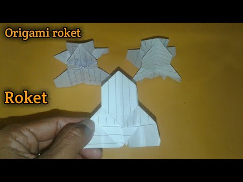  ORIGAMI  PESAWAT Cara  Membuat  Pesawat Roket  dari  Kertas  