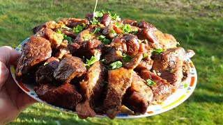 МЯСО с ГРИБАМИ в ДУХОВКЕ.// How to make MEAT with MUSHROOMS in the OVEN. Very  TASTY! ENG SUB