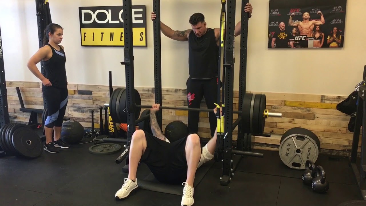 Frank Mir Going Through A Strength Power Workout At Dolce Fitness Youtube