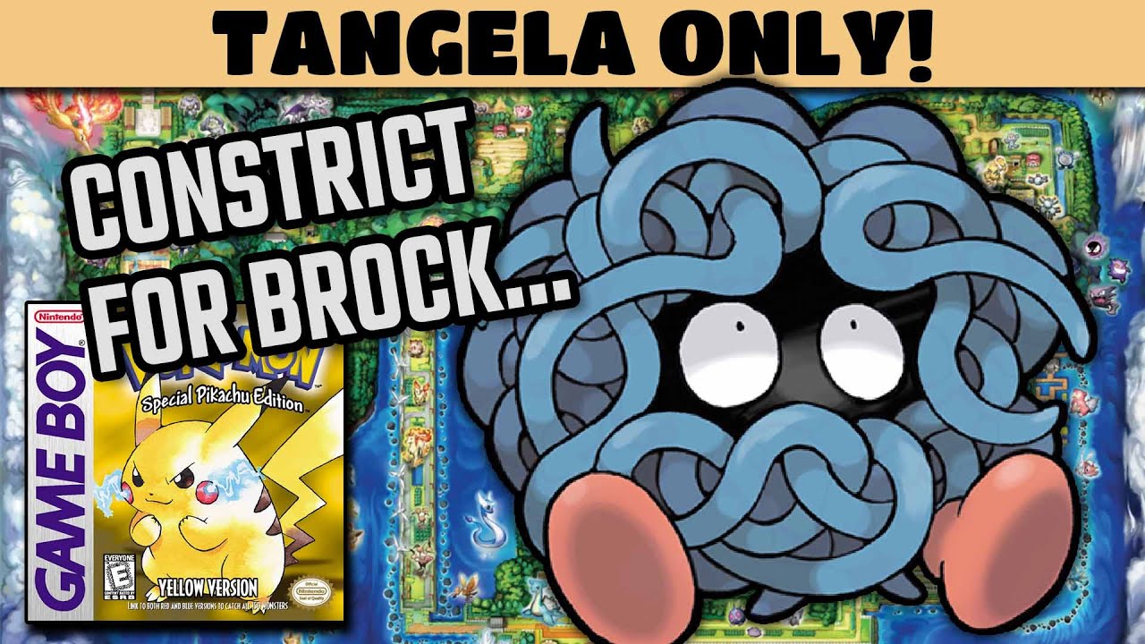 Extinto uvas taburete Pokemon Yellow with only a Tangela - Only constrict until level 24? Only  Grass moves for Agatha? - YouTube