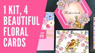 1 Kit, 4 Cards - Creative Cards using the RSPB Papercraft Society Kit